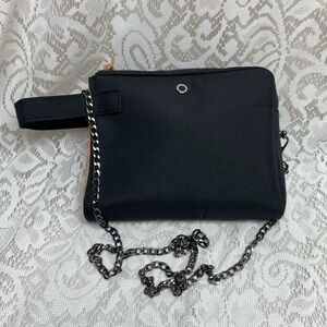 Bvlgari Black Canvas Pouch Wristlet- Crossbody 8in x 6.5in x 2in